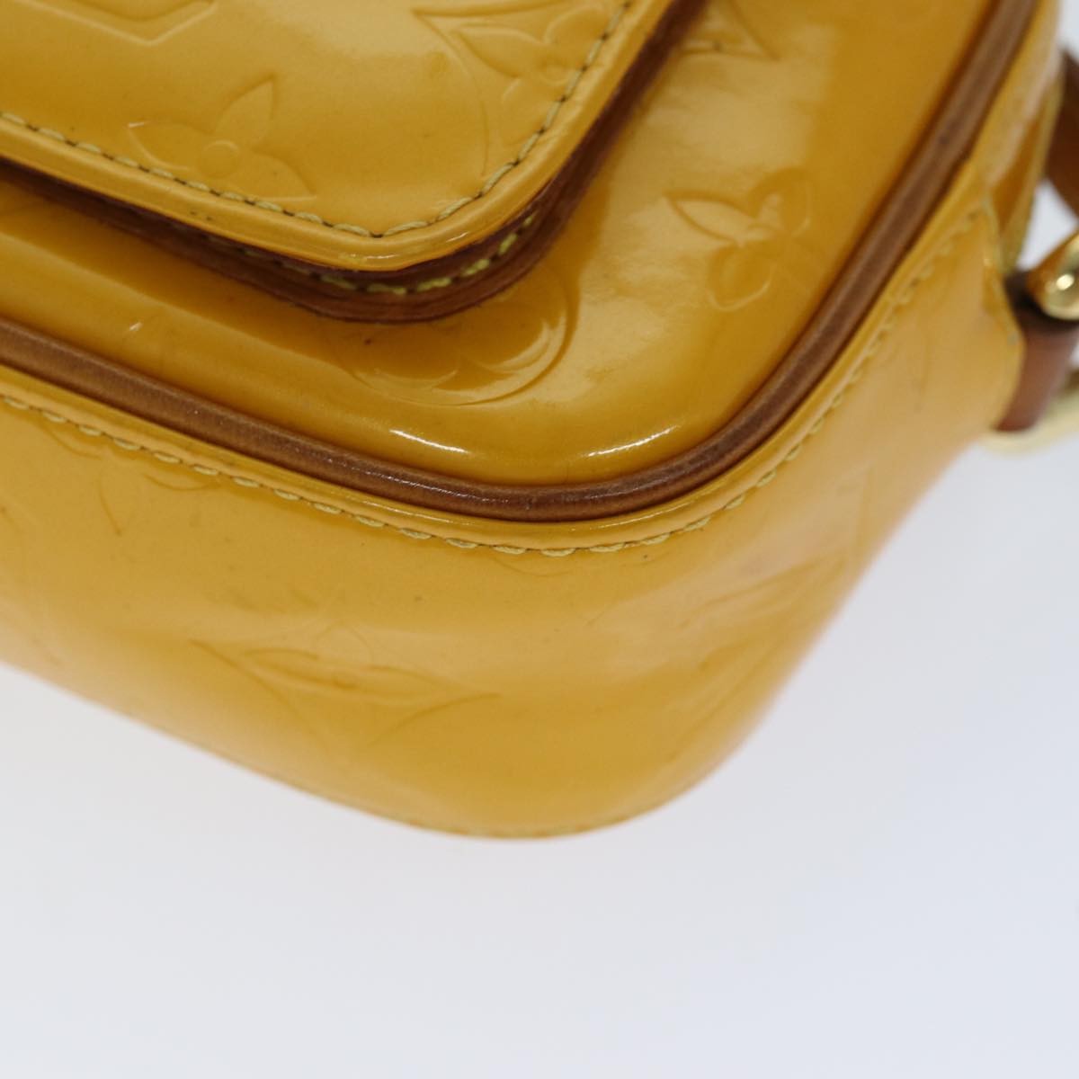 LOUIS VUITTON Monogram Vernis Christy MM Shoulder Bag Jaune M91108 LV 74268
