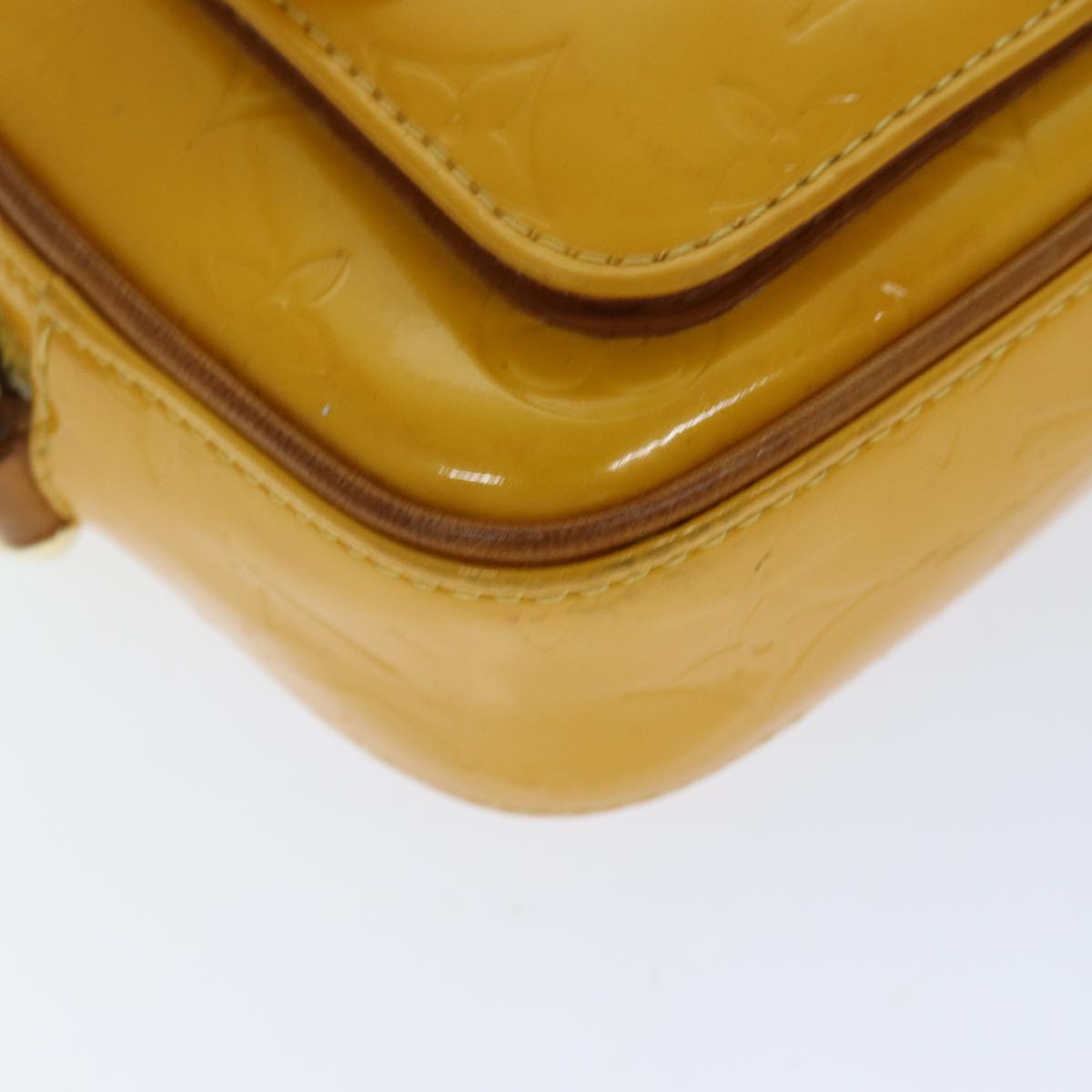 LOUIS VUITTON Monogram Vernis Christy MM Shoulder Bag Jaune M91108 LV 74268