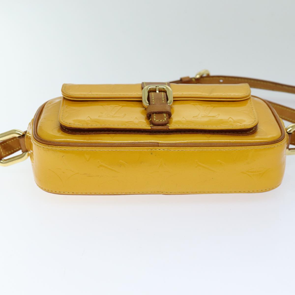 LOUIS VUITTON Monogram Vernis Christy MM Shoulder Bag Jaune M91108 LV 74268