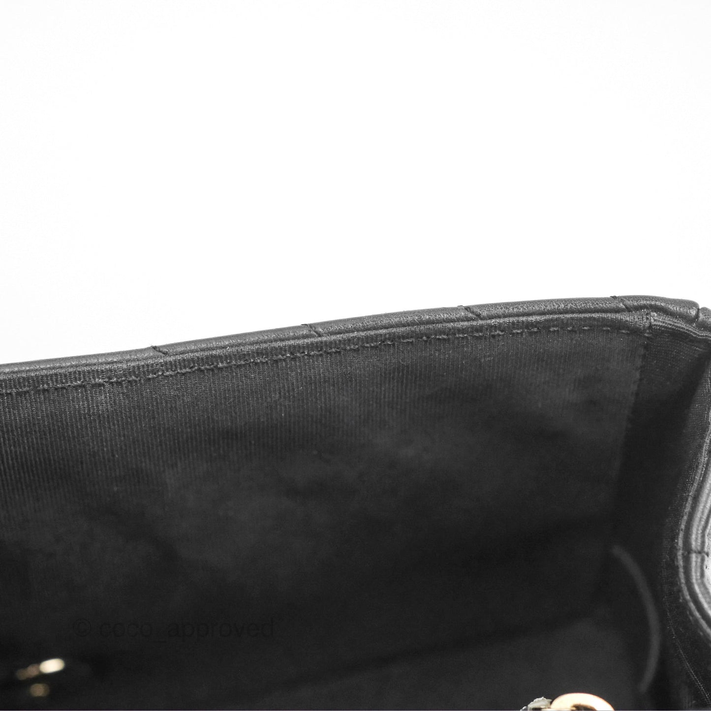 Chanel Small Statement Chevron Flap Bag Black Calfskin Gold Hardware
