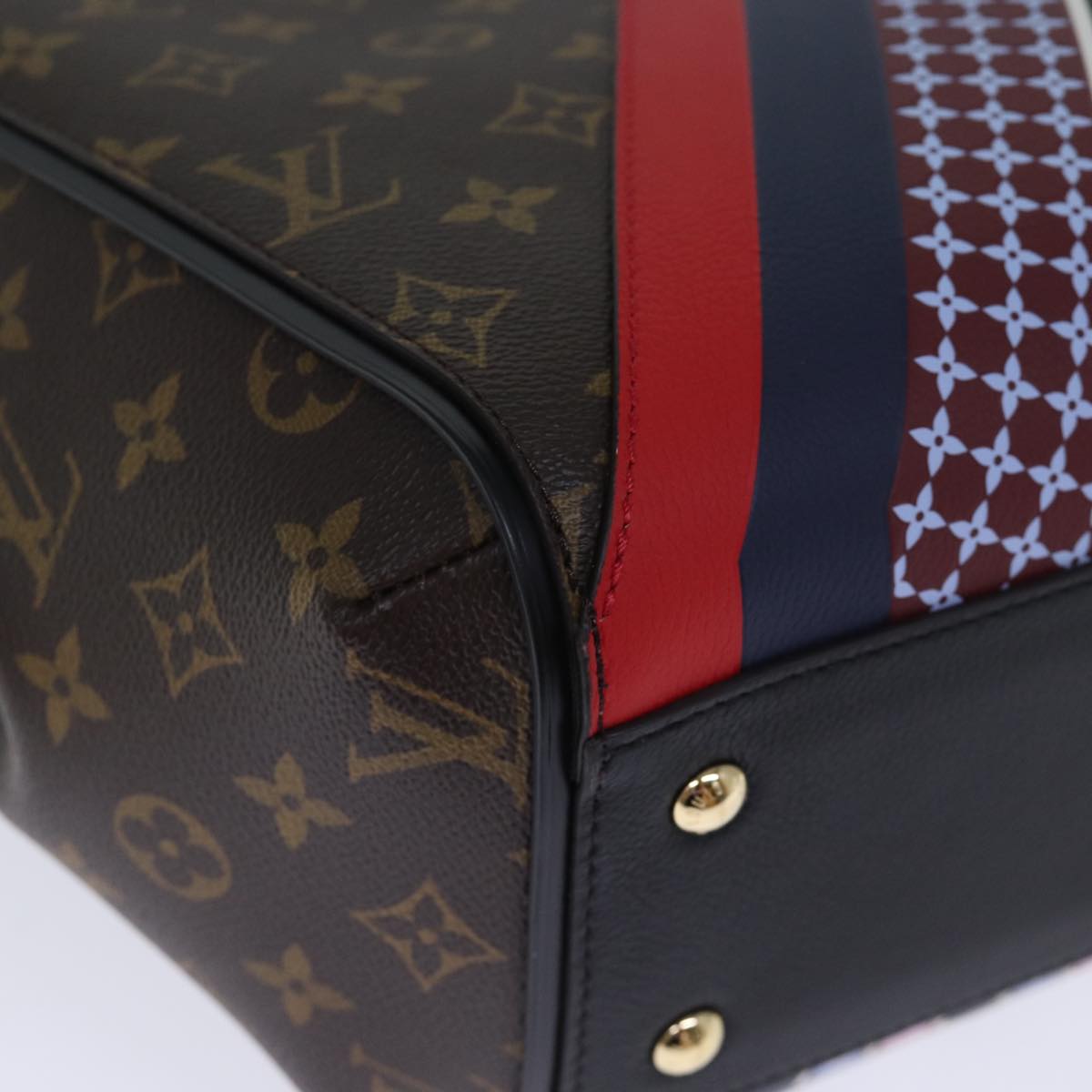 LOUIS VUITTON Monogram Kimono MM Tote Bag Red Navy M42850 LV 74277S