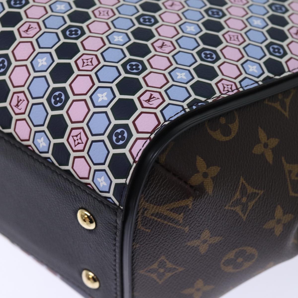LOUIS VUITTON Monogram Kimono MM Tote Bag Red Navy M42850 LV 74277S