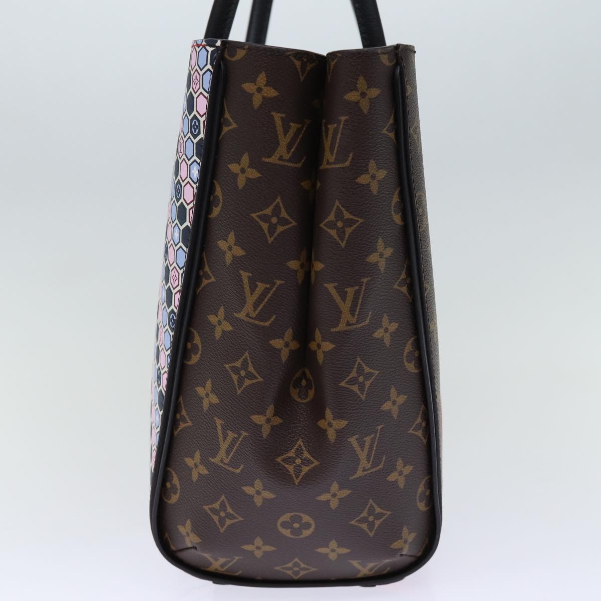 LOUIS VUITTON Monogram Kimono MM Tote Bag Red Navy M42850 LV 74277S