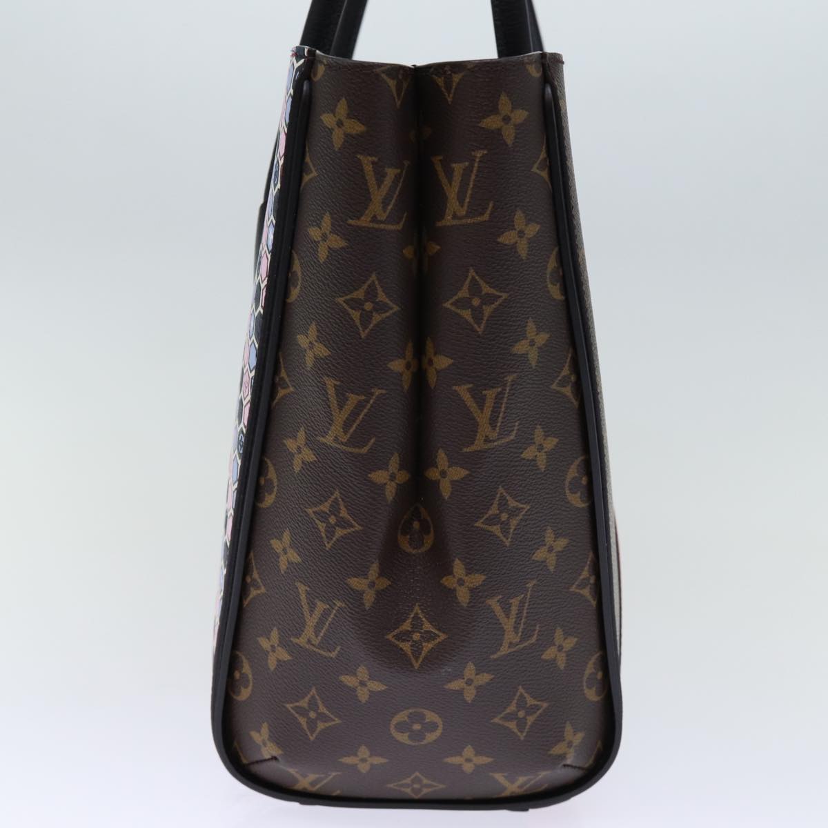 LOUIS VUITTON Monogram Kimono MM Tote Bag Red Navy M42850 LV 74277S
