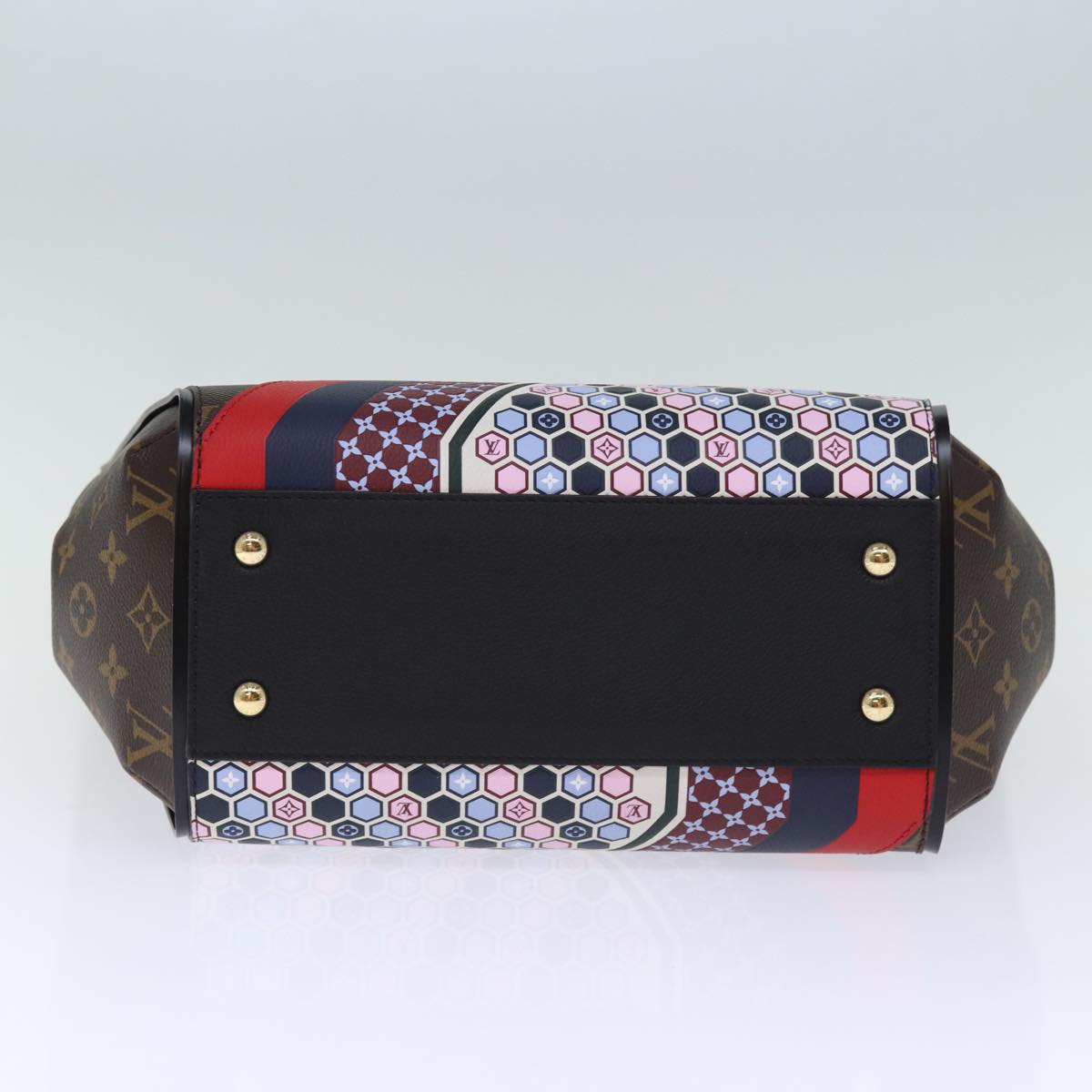 LOUIS VUITTON Monogram Kimono MM Tote Bag Red Navy M42850 LV 74277S