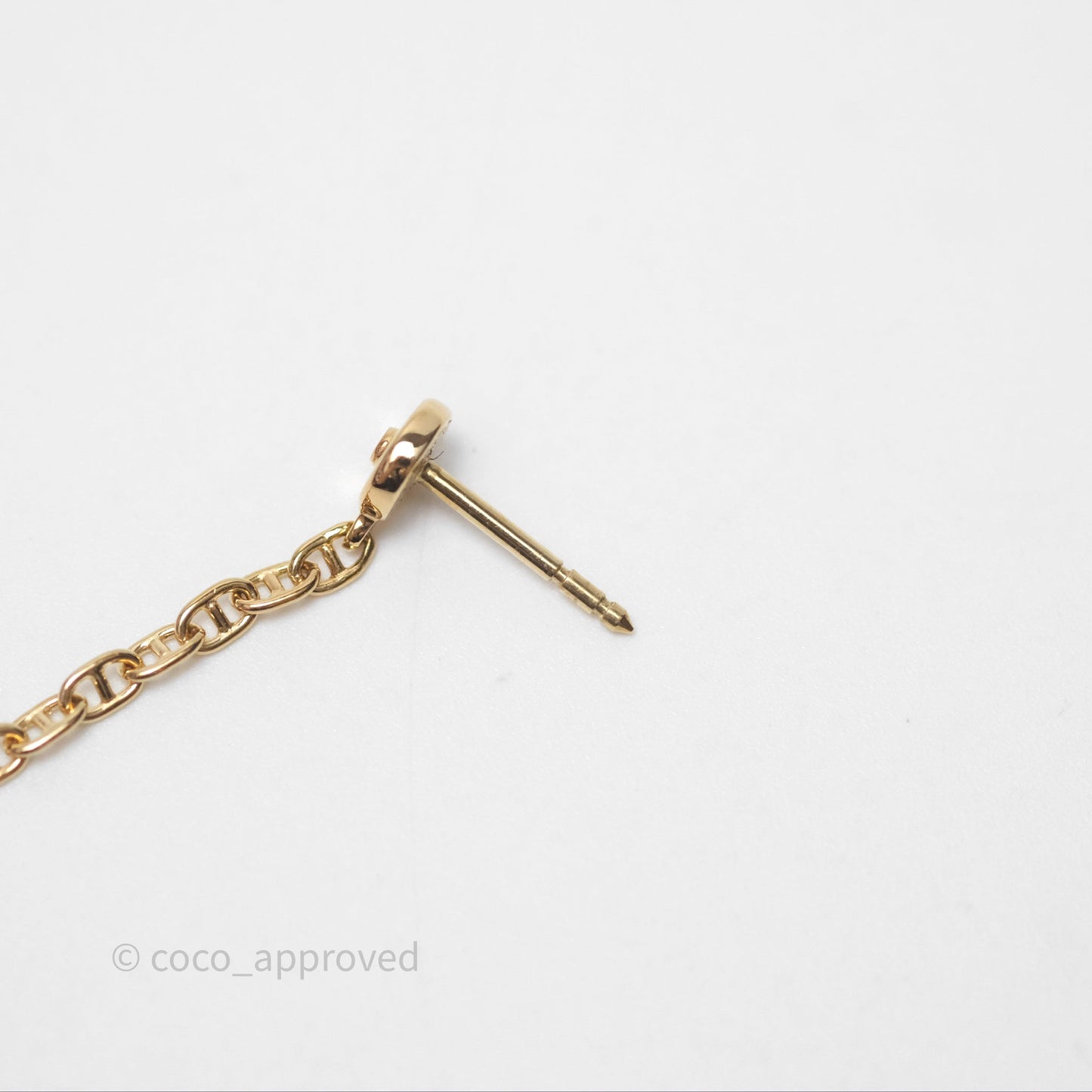 Hermès Farandole Drop Earrings 18K Rose Gold Diamond TPM