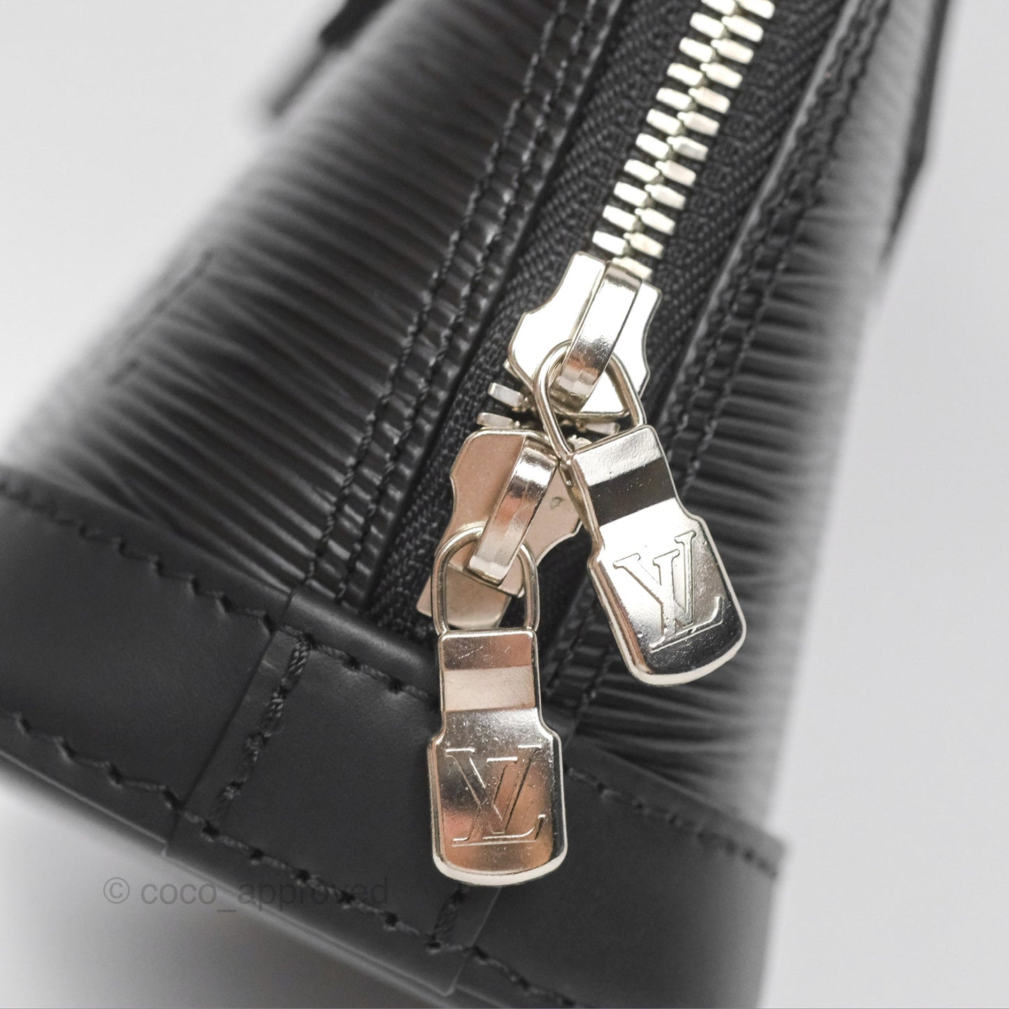 Louis Vuitton Alma Nano Black Silver Hardware