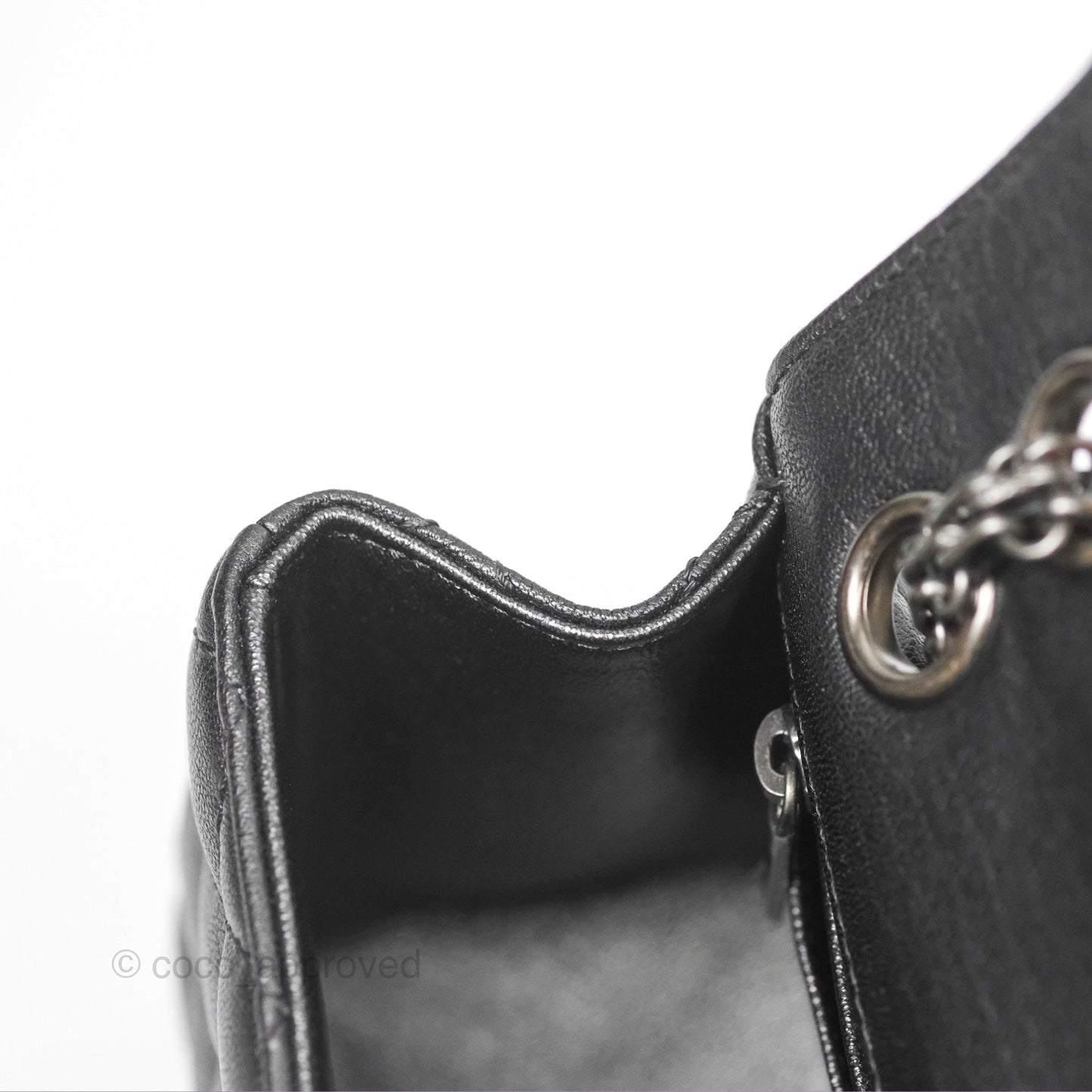 Chanel Mini Reissue 224 Dark Grey Grained Calfskin Ruthenium Hardware