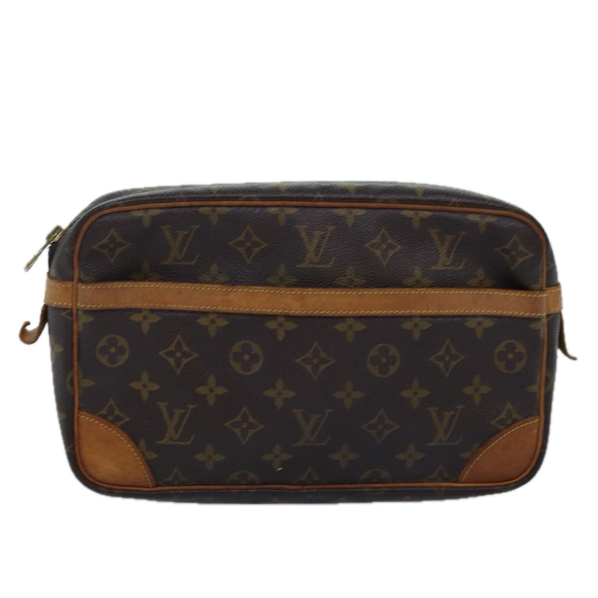 LOUIS VUITTON Monogram Compiegne 28 Clutch Bag M51845 LV 74302