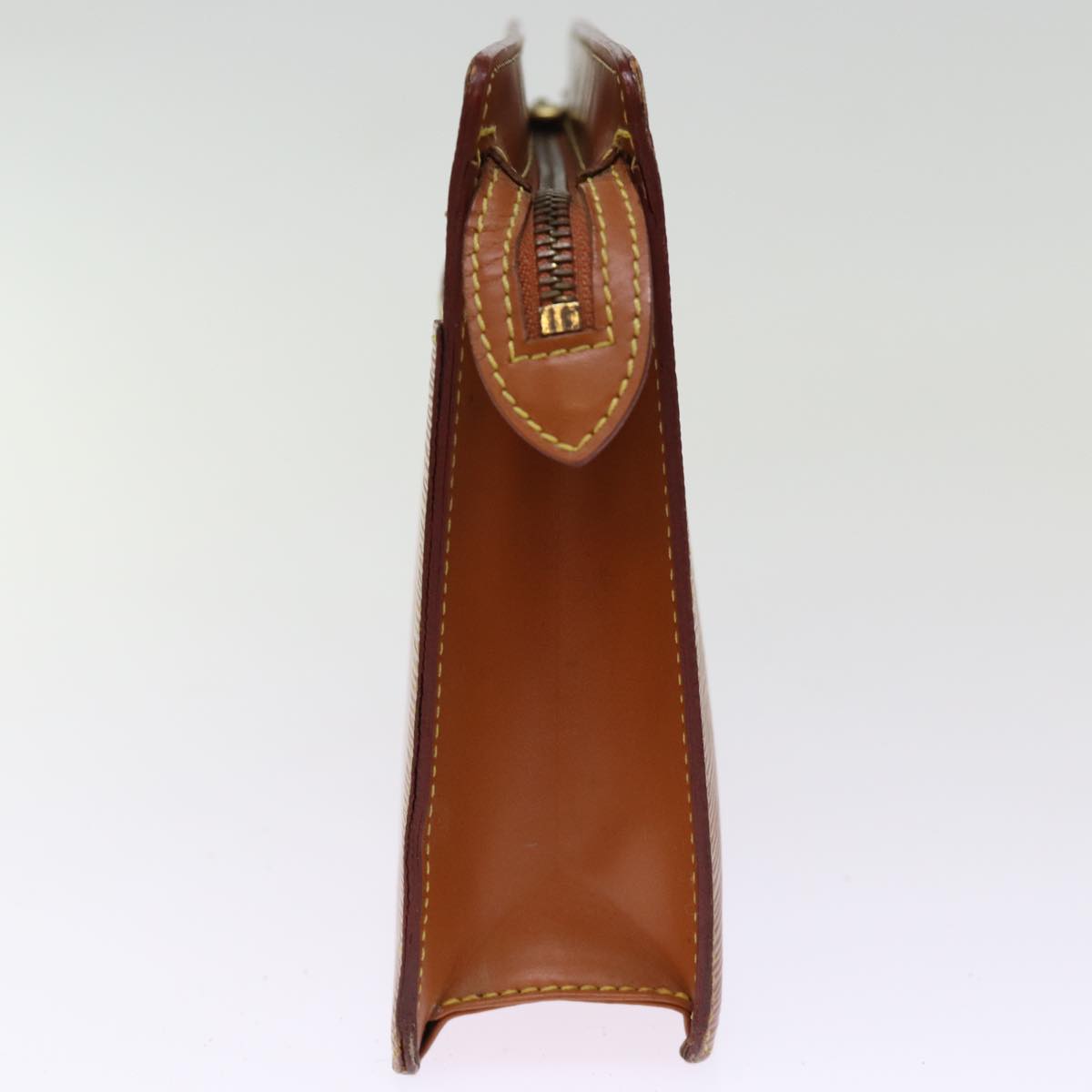 LOUIS VUITTON Epi Pochette Homme Bag Brown Zipang gold M52528 LV 74311