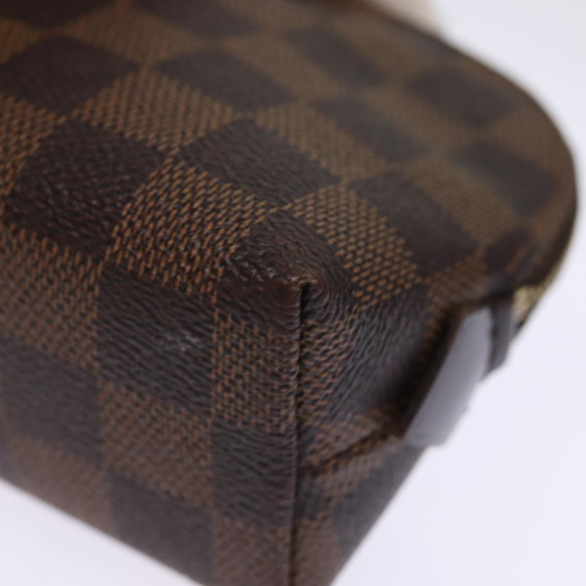 LOUIS VUITTON Damier Ebene Pochette Cosmetic PM Pouch N47516 LV 74333