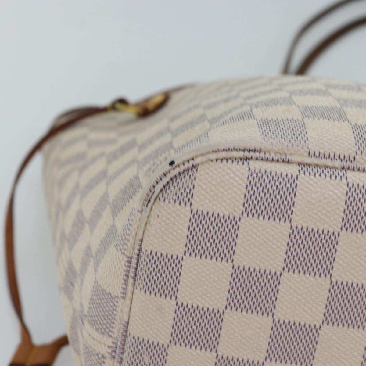 LOUIS VUITTON Damier Azur Neverfull MM Tote Bag N41605 LV 74335