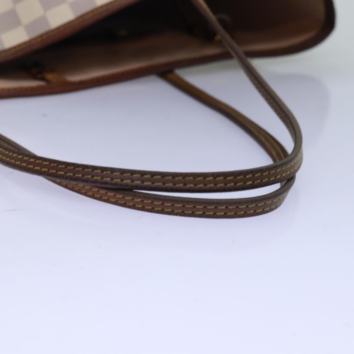 LOUIS VUITTON Damier Azur Neverfull MM Tote Bag N41605 LV 74335