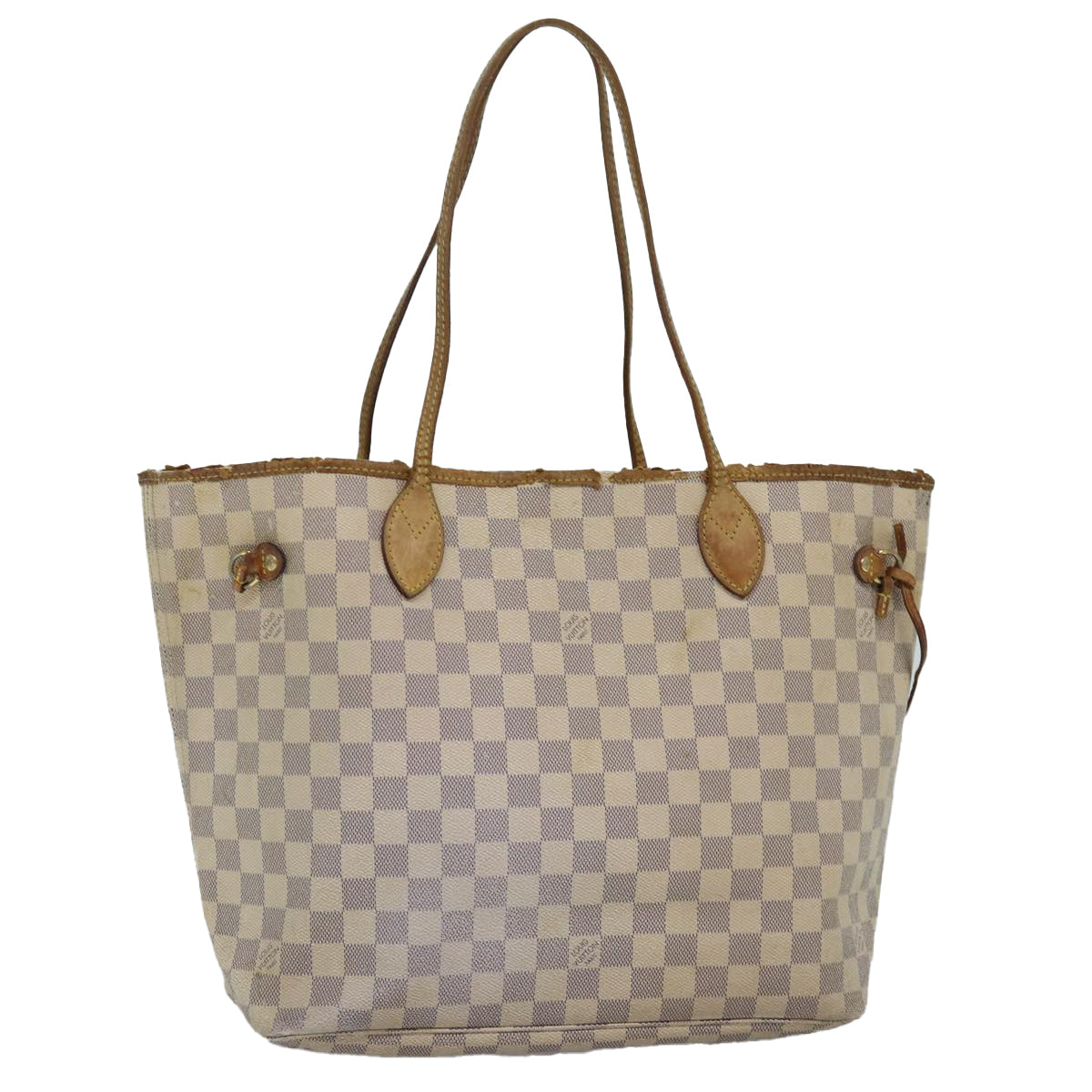 LOUIS VUITTON Damier Azur Neverfull MM Tote Bag N41605 LV 74336