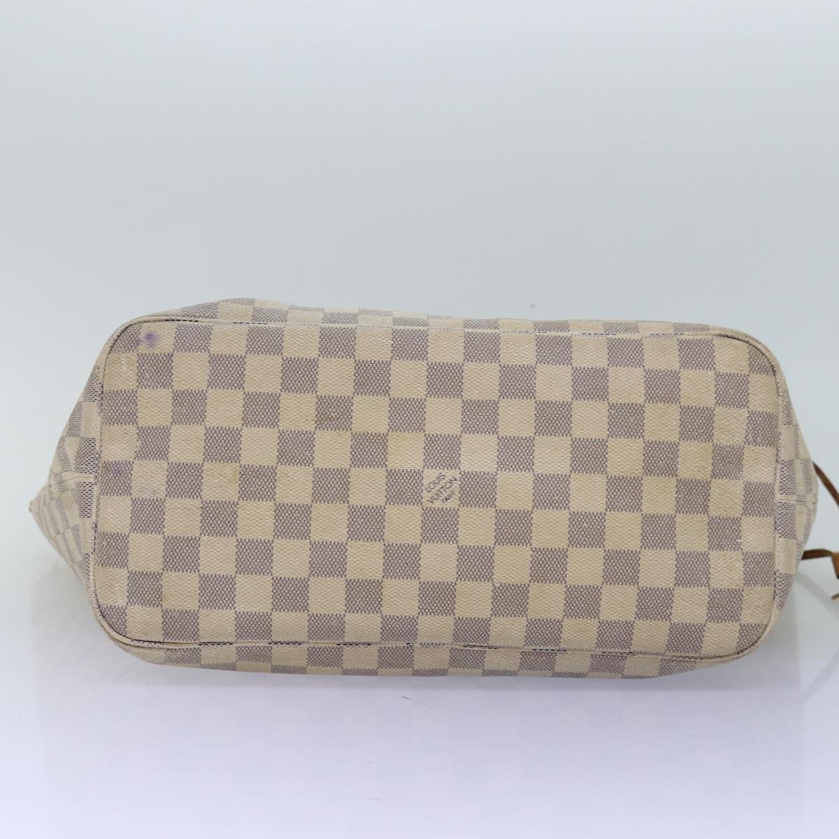 LOUIS VUITTON Damier Azur Neverfull MM Tote Bag N41605 LV 74336