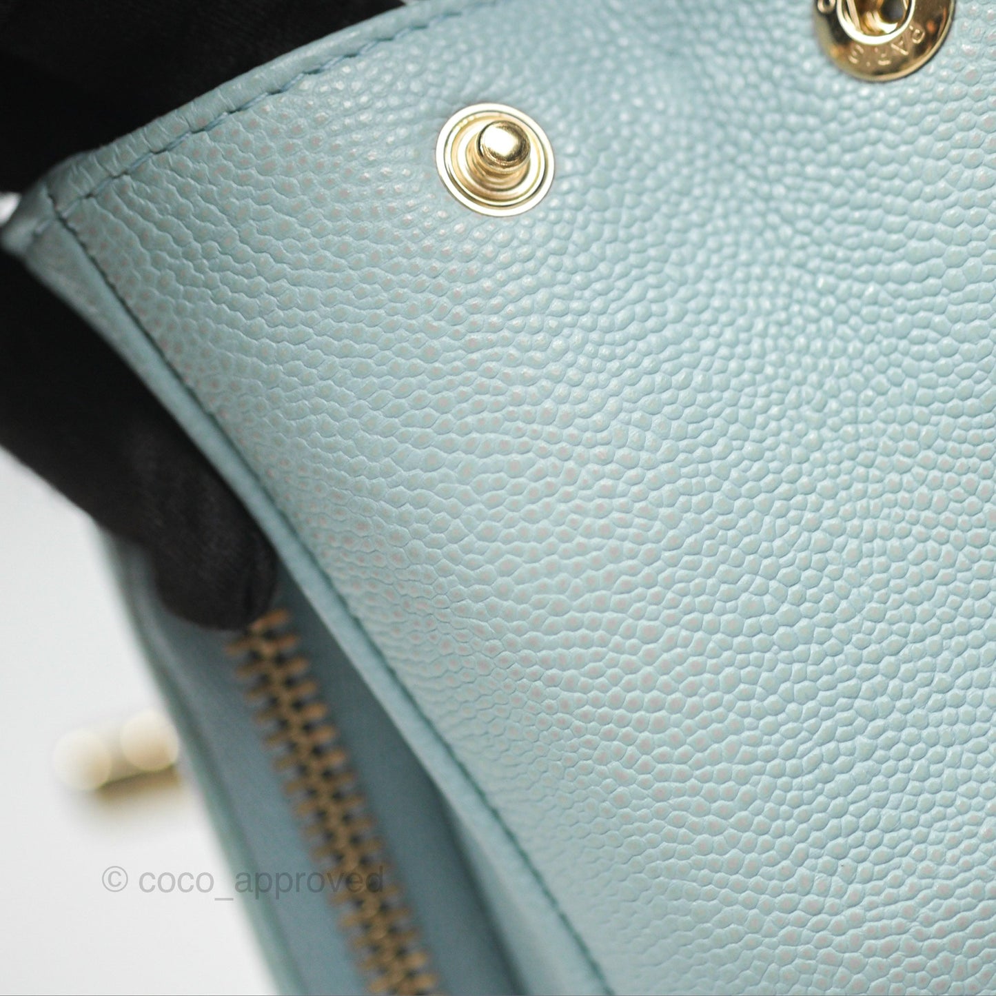 Chanel Quilted Small Business Affinity Flap Blue Caviar Gold Hardware