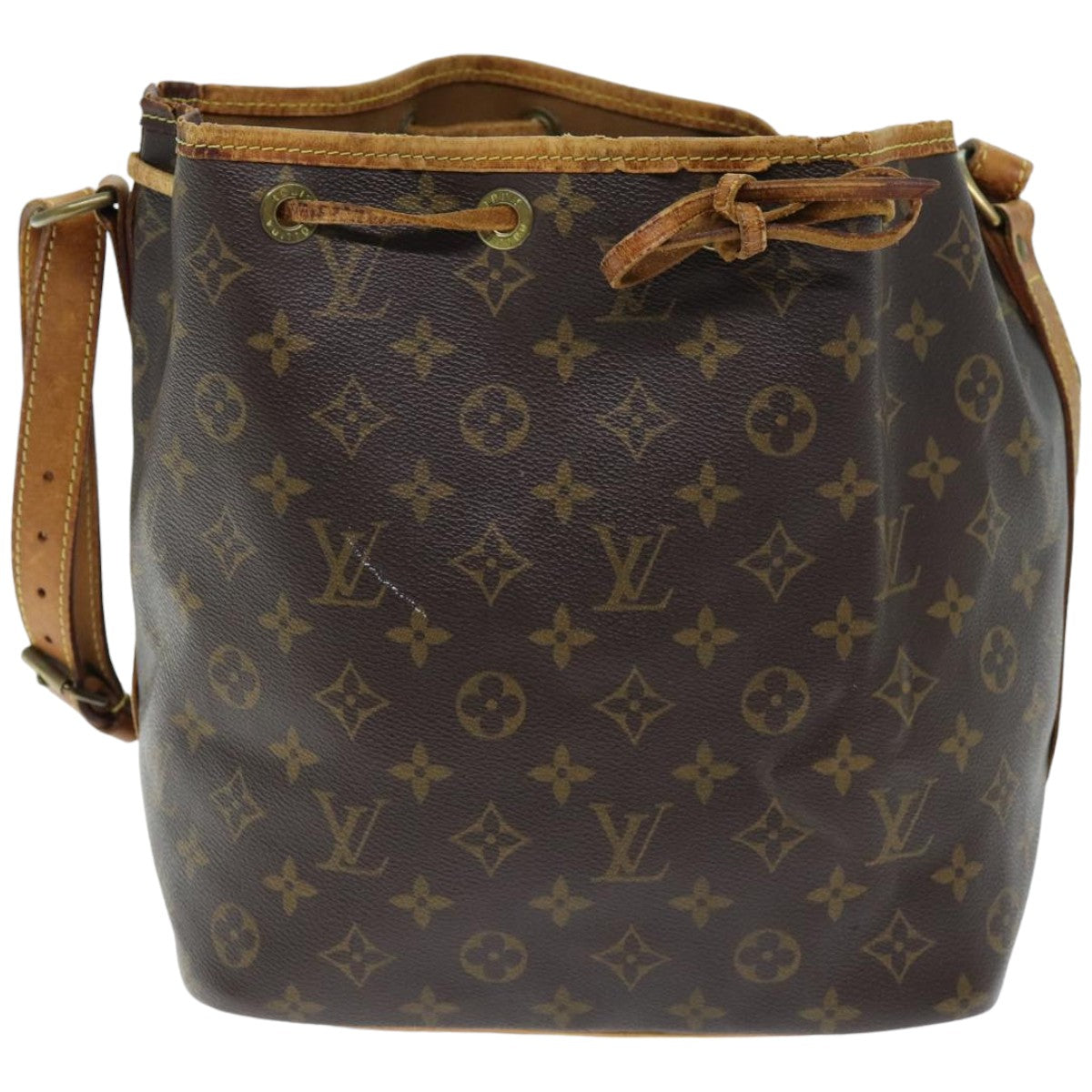 LOUIS VUITTON Monogram Petit Noe Shoulder Bag M42226 LV 74341