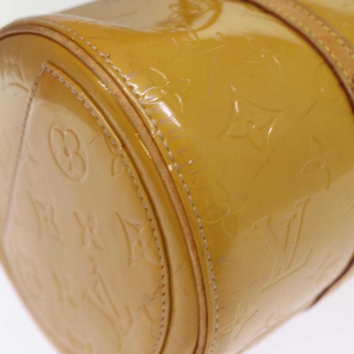 LOUIS VUITTON Monogram Vernis Bedford Hand Bag Beige M91006 LV 74366