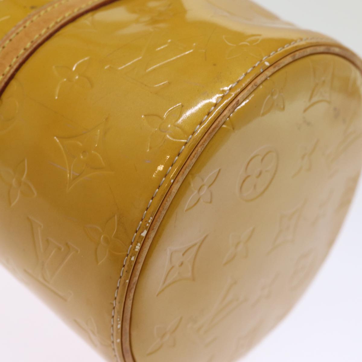 LOUIS VUITTON Monogram Vernis Bedford Hand Bag Beige M91006 LV 74366