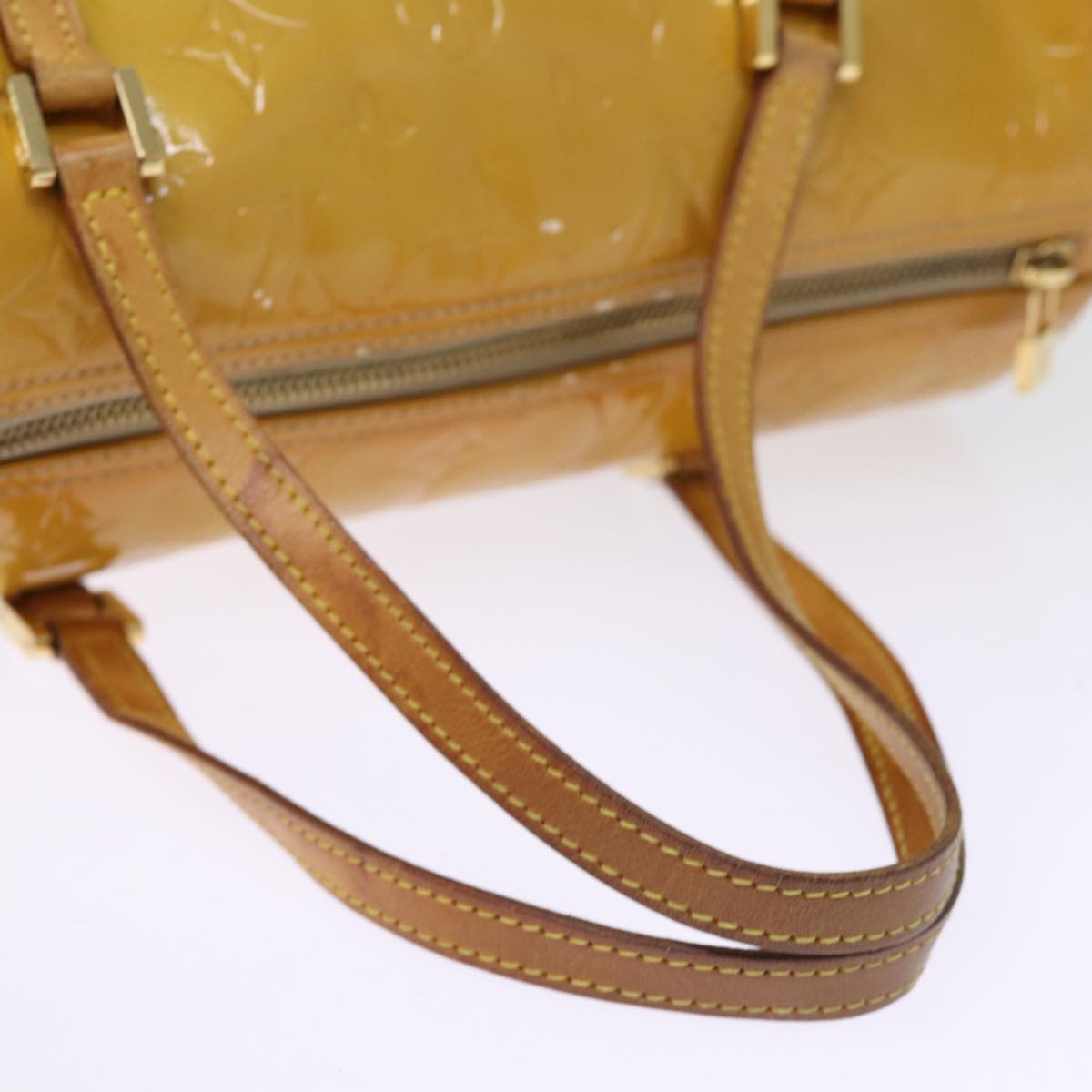 LOUIS VUITTON Monogram Vernis Bedford Hand Bag Beige M91006 LV 74366