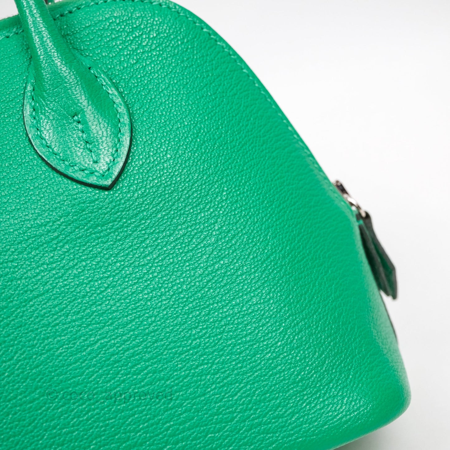 Hermès Bolide Mini 1923 Menthe 6W Chèvre Mysore Palladium Hardware