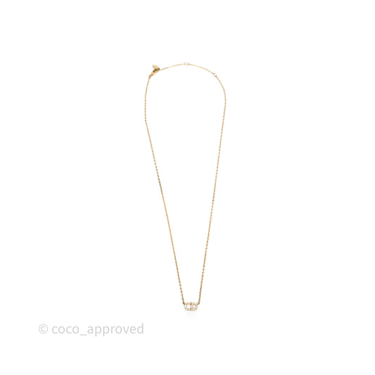 Christian Dior Petit CD Necklace Gold Tone