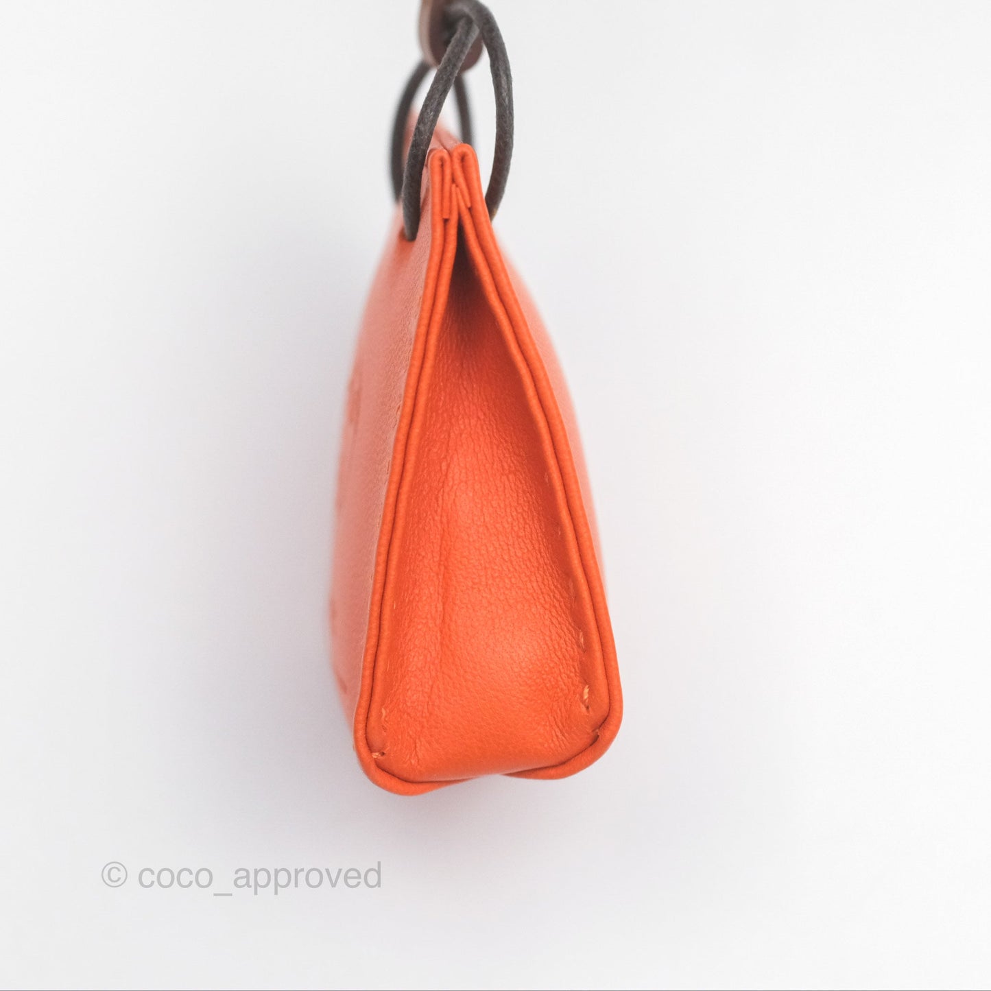 Hermès Orange Shopping Bag Charm