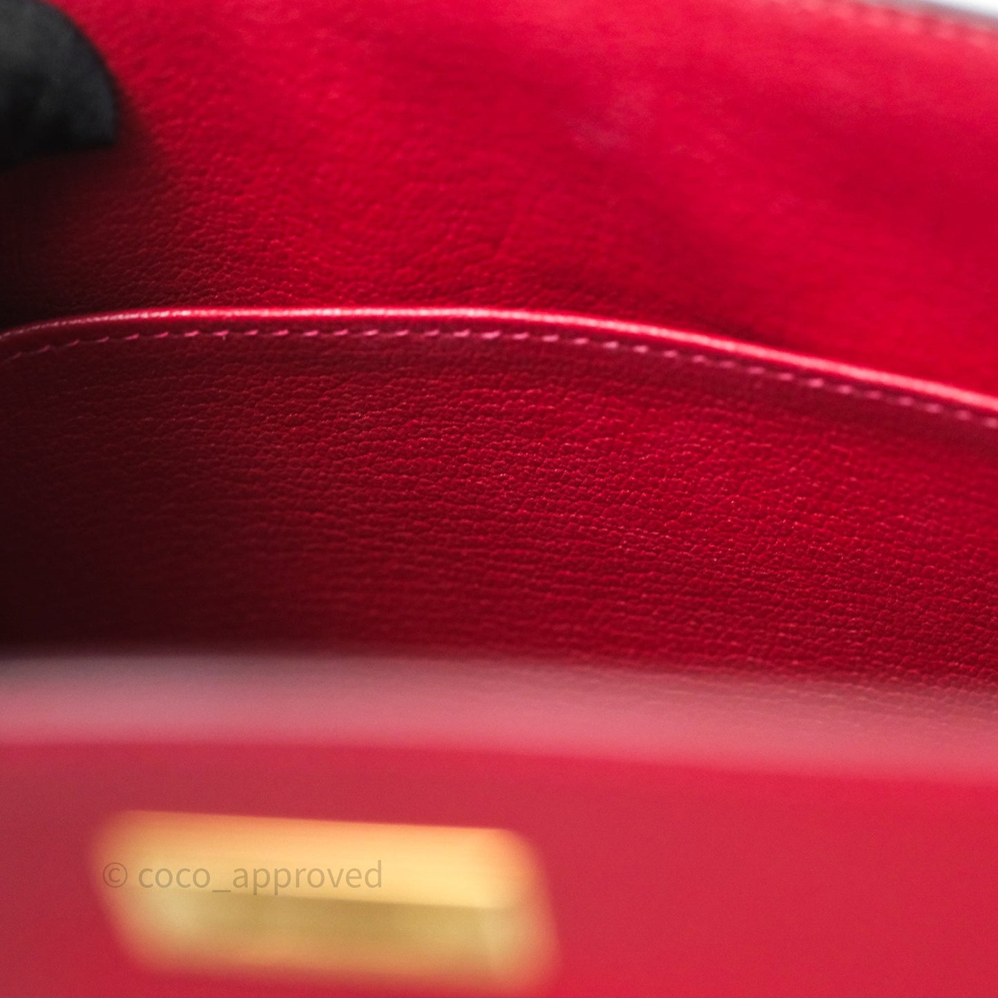 Hermès Sellier Kelly 25 Rouge Casaque Q5 Epsom Gold Hardware