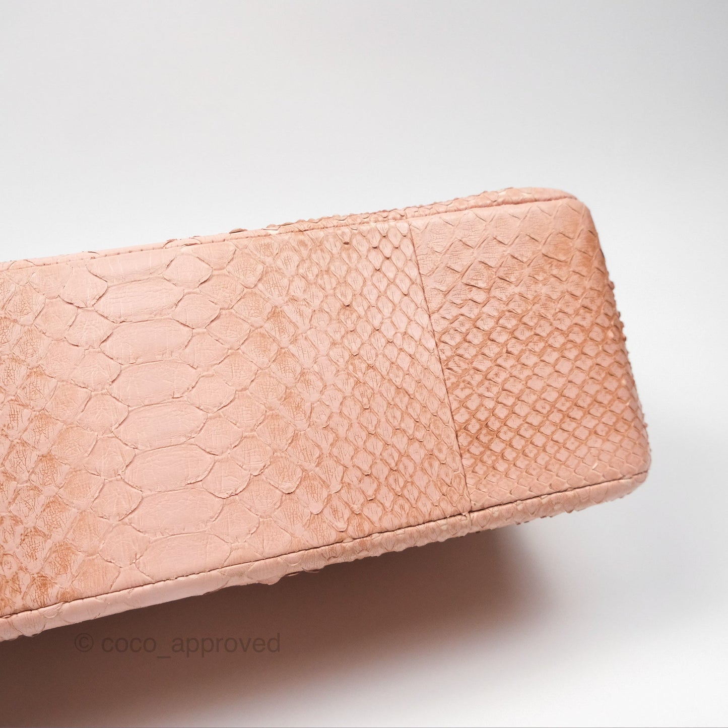 Chanel Jumbo Double Flap Python Pink Gold Hardware