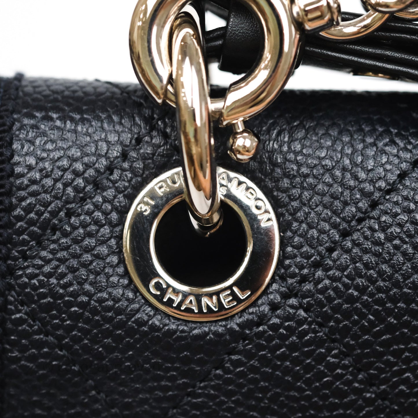 Chanel Top Handle Flap Bag Dark Navy Caviar Silver Hardware