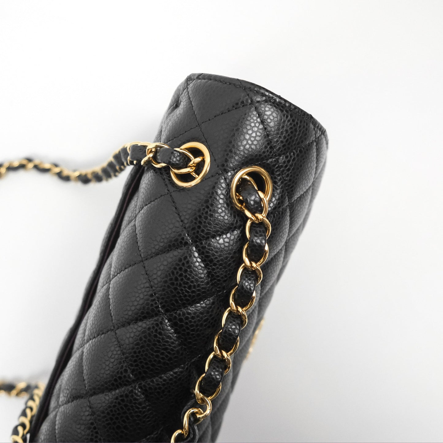 Chanel Small Classic Quilted Flap Black Caviar Gold Hardware