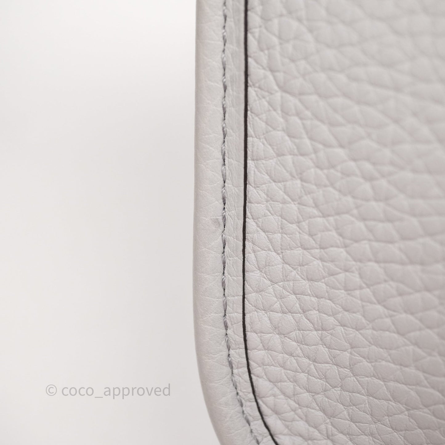 Hermès Mini Evelyne 16 Bleu Pale/Nata 08 Clemence Palladium Hardware