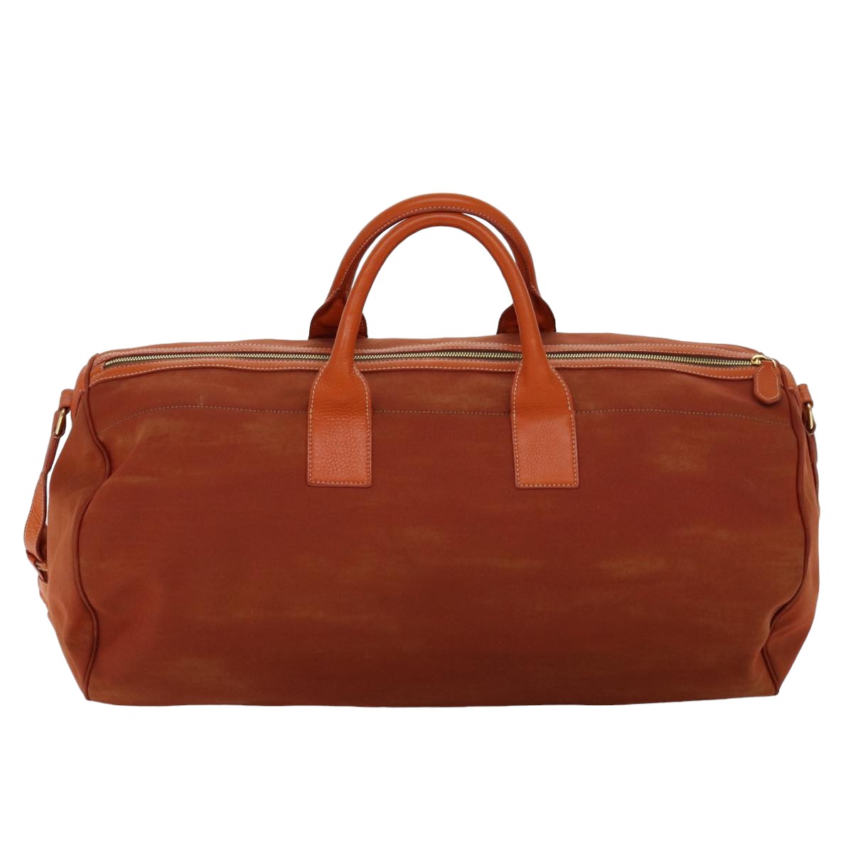 Luxury PradaBoston Bag Canvas 2way Orange 74405