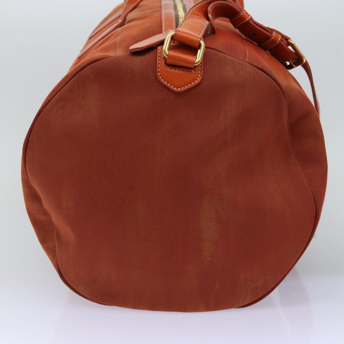 Luxury PradaBoston Bag Canvas 2way Orange 74405