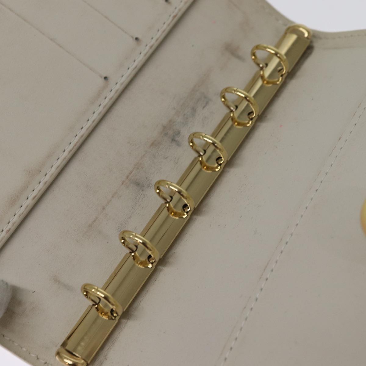 LOUIS VUITTON Vernis Agenda PM Day Planner Cover Perle R21010 LV 74414