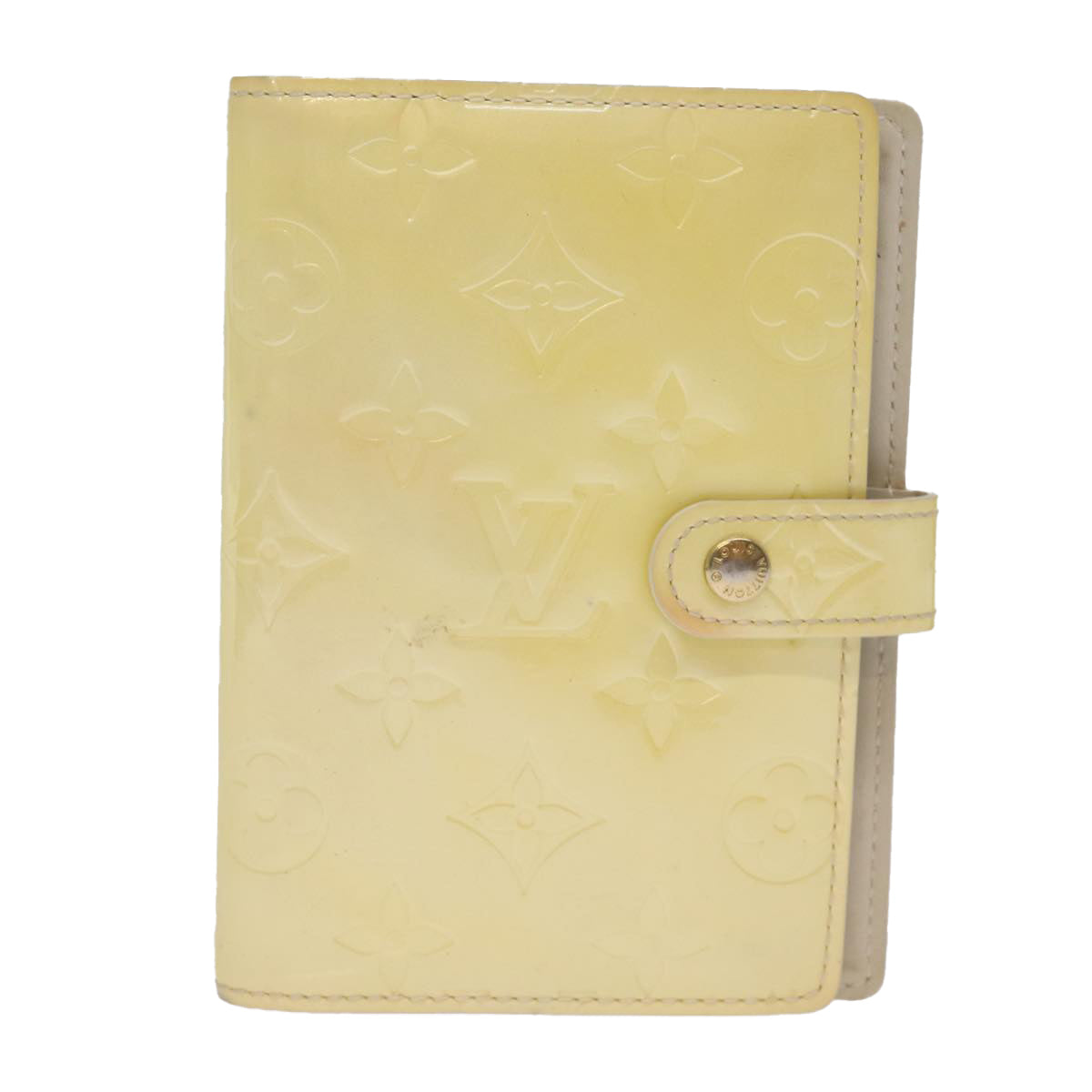 LOUIS VUITTON Vernis Agenda PM Day Planner Cover Perle R21010 LV 74414
