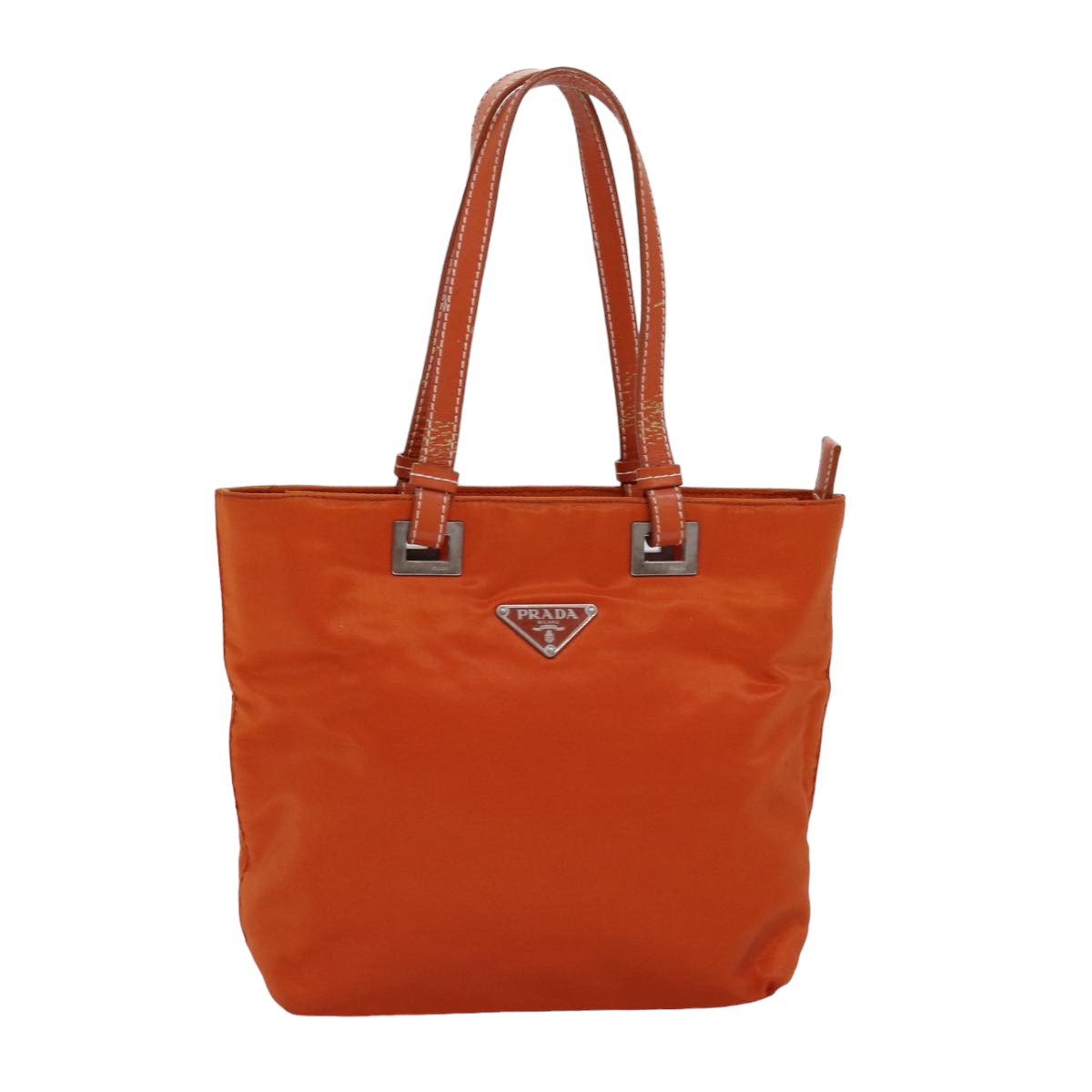 Luxury PradaHand Bag Nylon Orange 74418