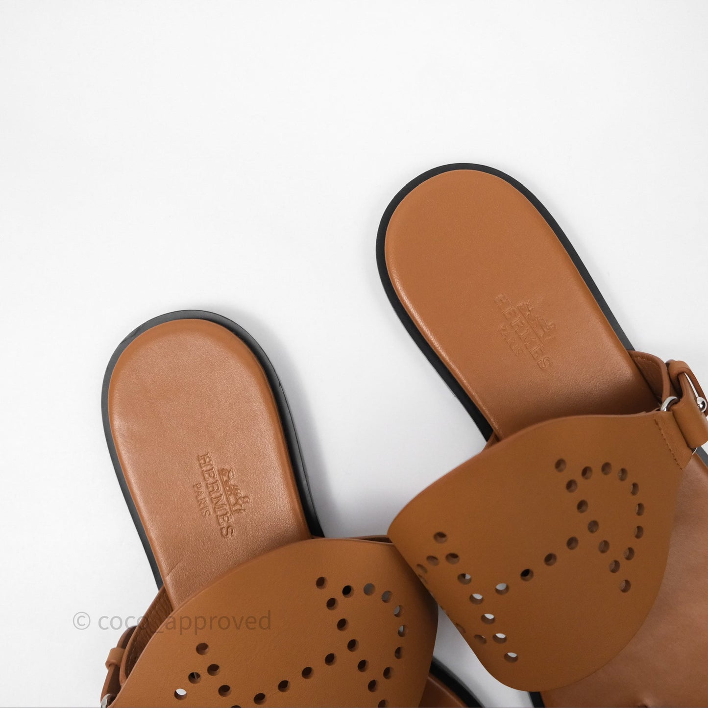 Hermès Hera Sandals Natural Calfskin Size 38