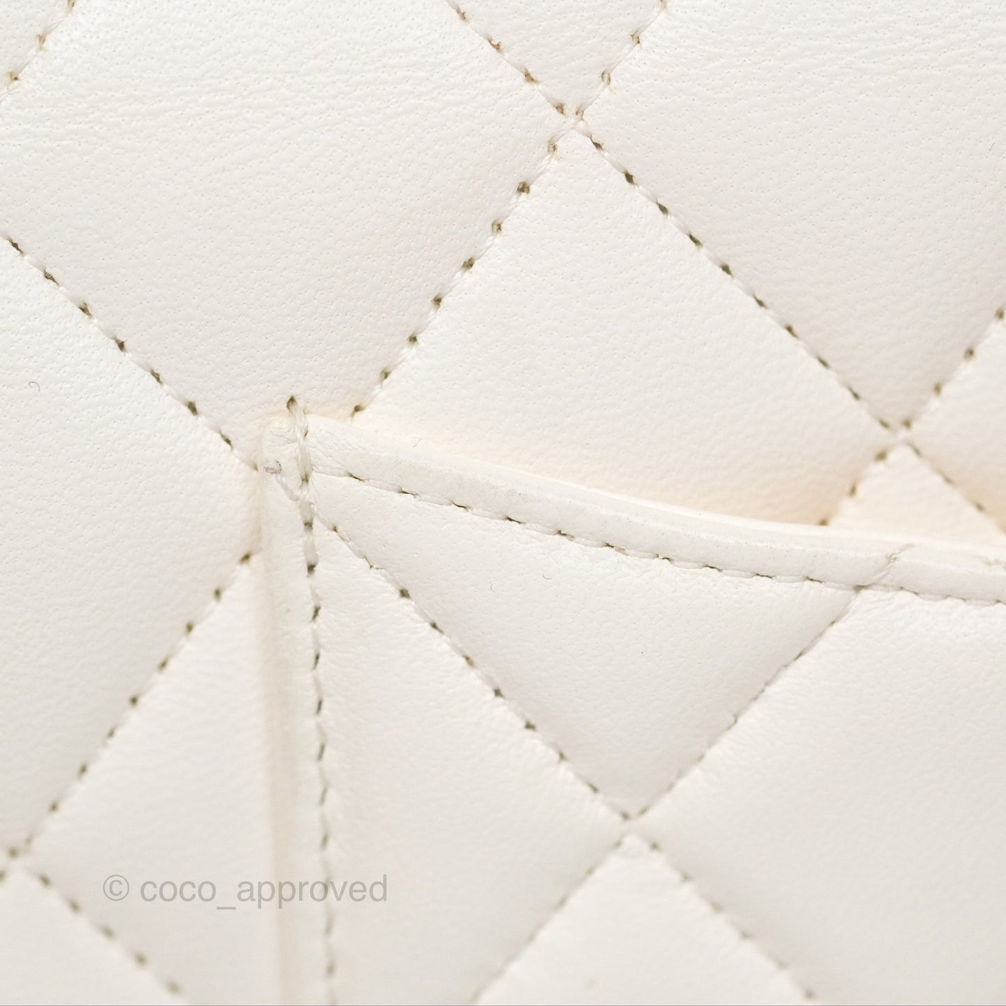 Chanel Quilted Wallet on Chain WOC Coco Heart Chain White Lambskin Aged Gold Hardware 22K