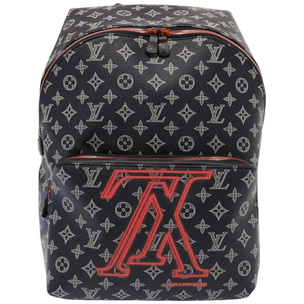 LOUIS VUITTON Monogram Ink Apollo Backpack Navy Red White M43676 LV 74436SA