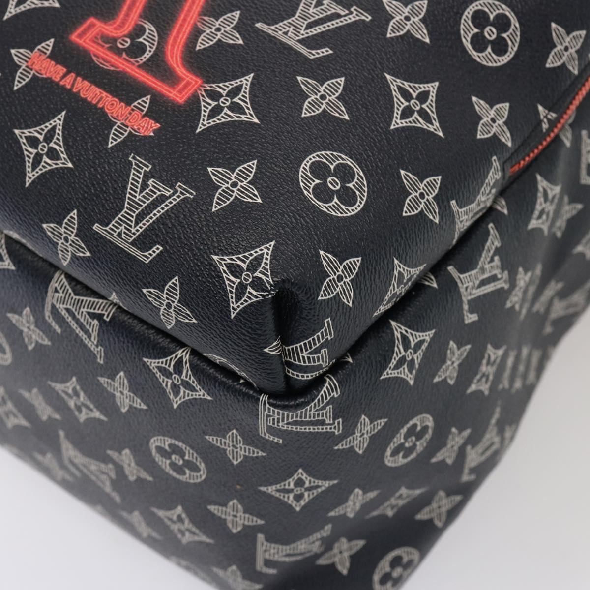 LOUIS VUITTON Monogram Ink Apollo Backpack Navy Red White M43676 LV 74436SA