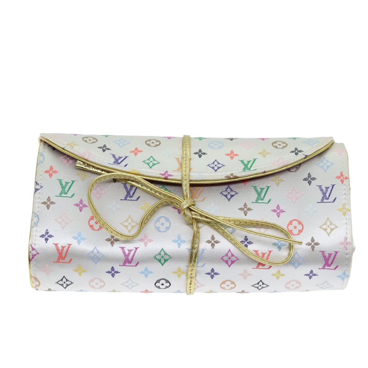 LOUIS VUITTON Multicolor Trousse Bijou Pliable Box White M92047 LV 74441A
