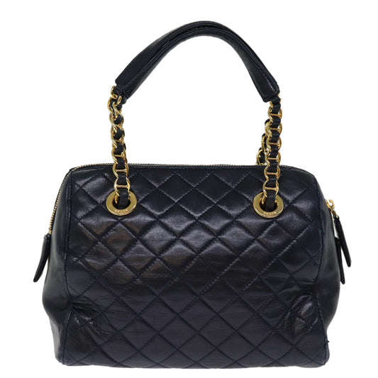 Luxury PradaHand Bag Leather Navy 74454