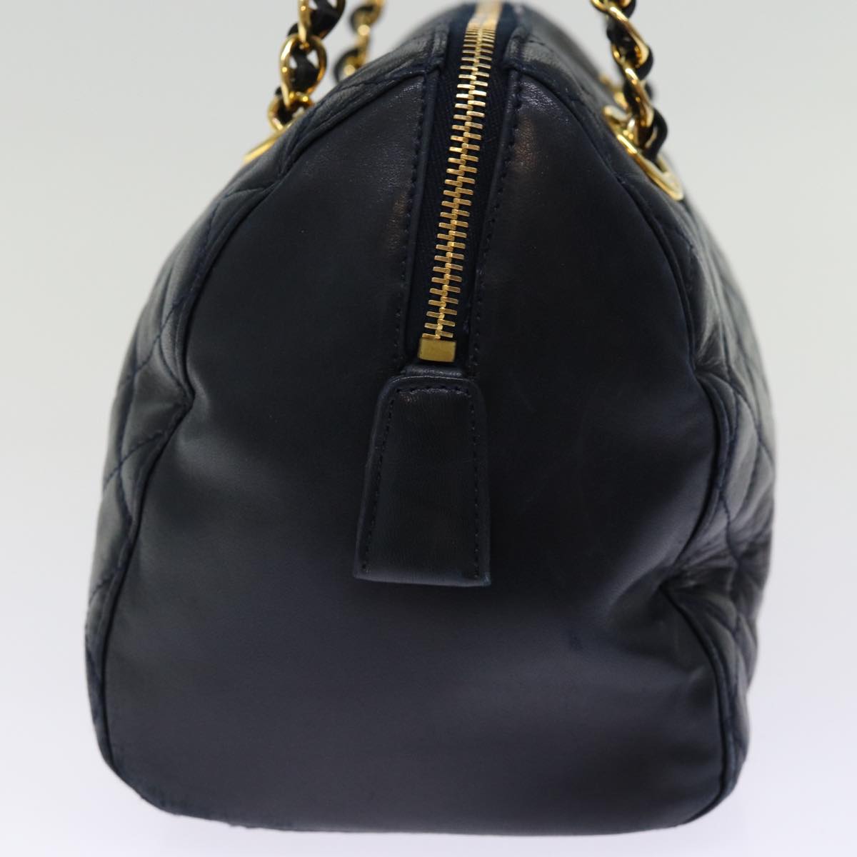 Luxury PradaHand Bag Leather Navy 74454
