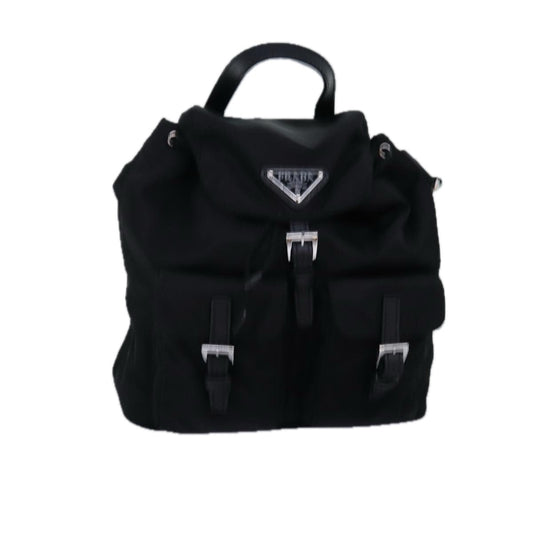 Luxury PradaChain Shoulder Bag Nylon Black 74455A