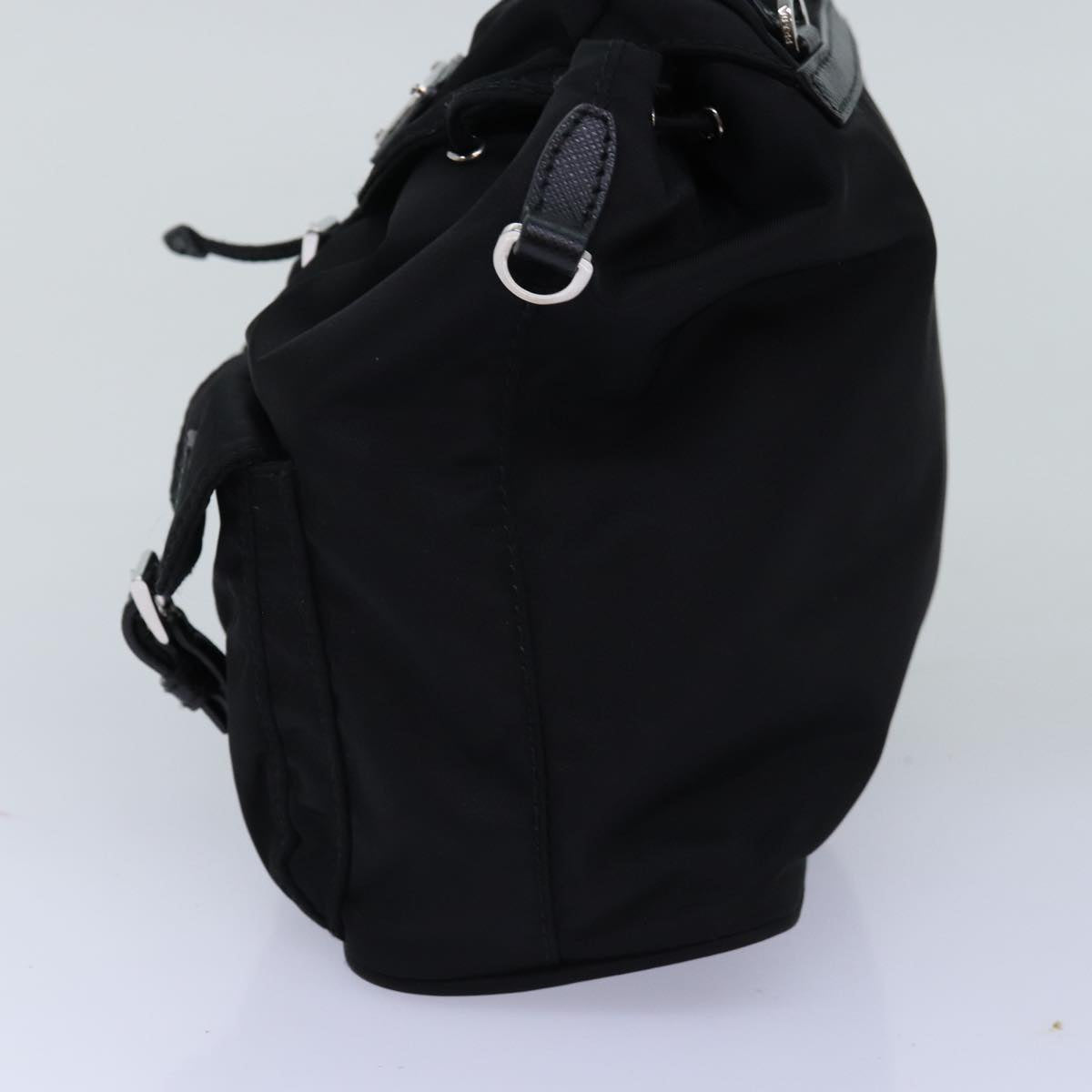 Luxury PradaChain Shoulder Bag Nylon Black 74455A