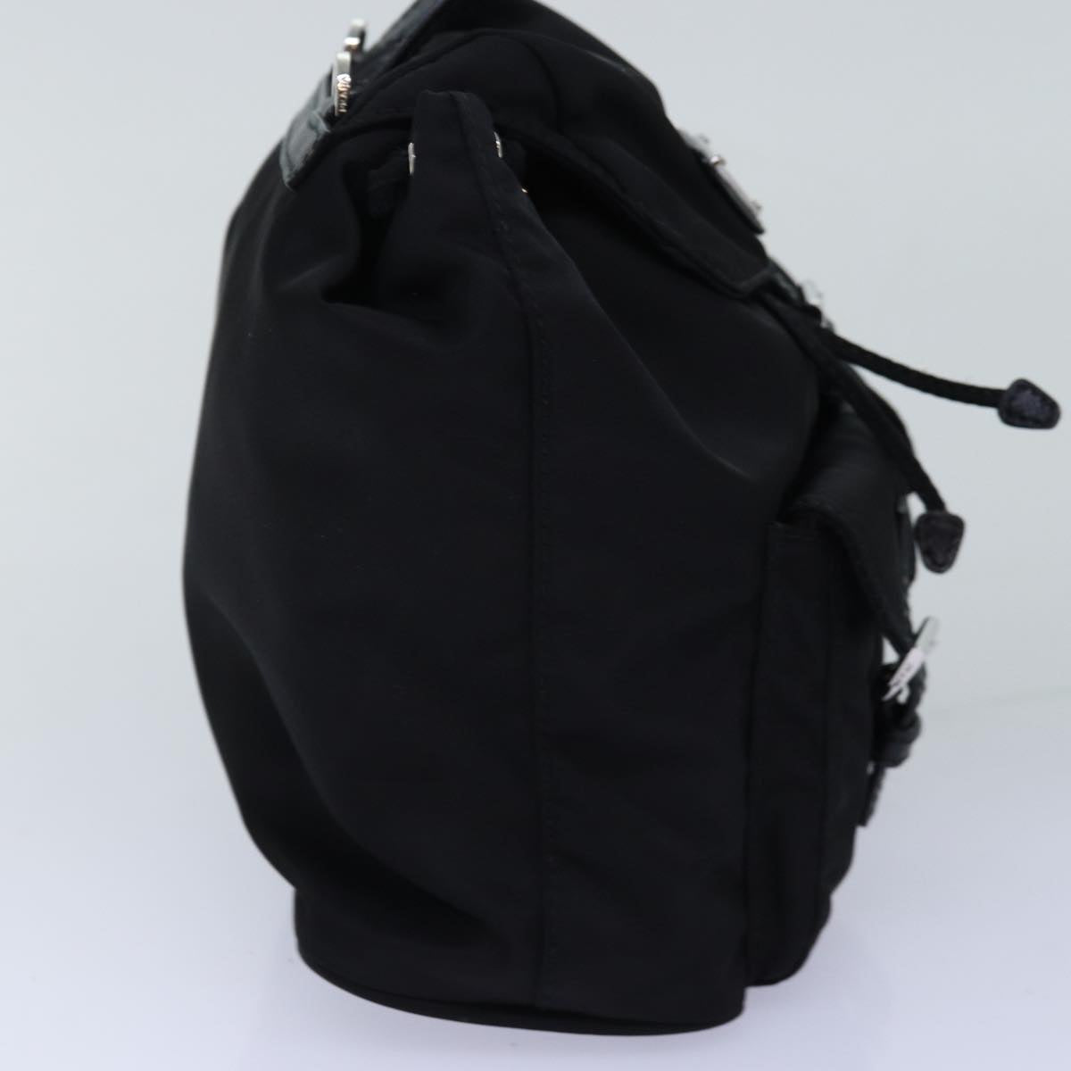 Luxury PradaChain Shoulder Bag Nylon Black 74455A