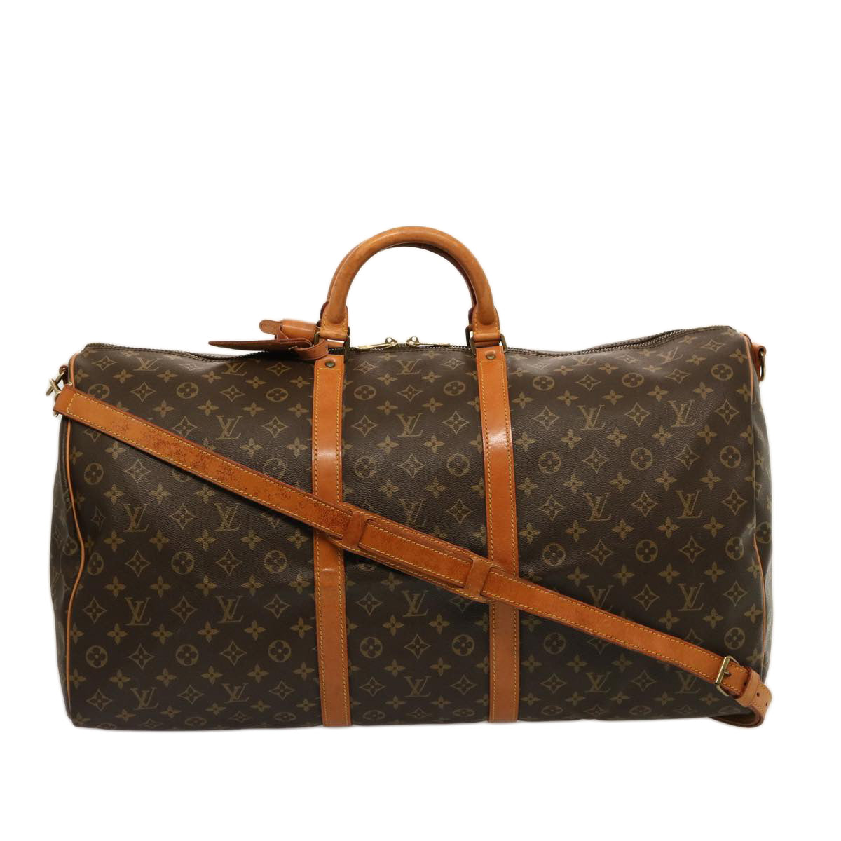 LOUIS VUITTON Monogram Keepall Bandouliere 60 Boston Bag M41412 LV 74457