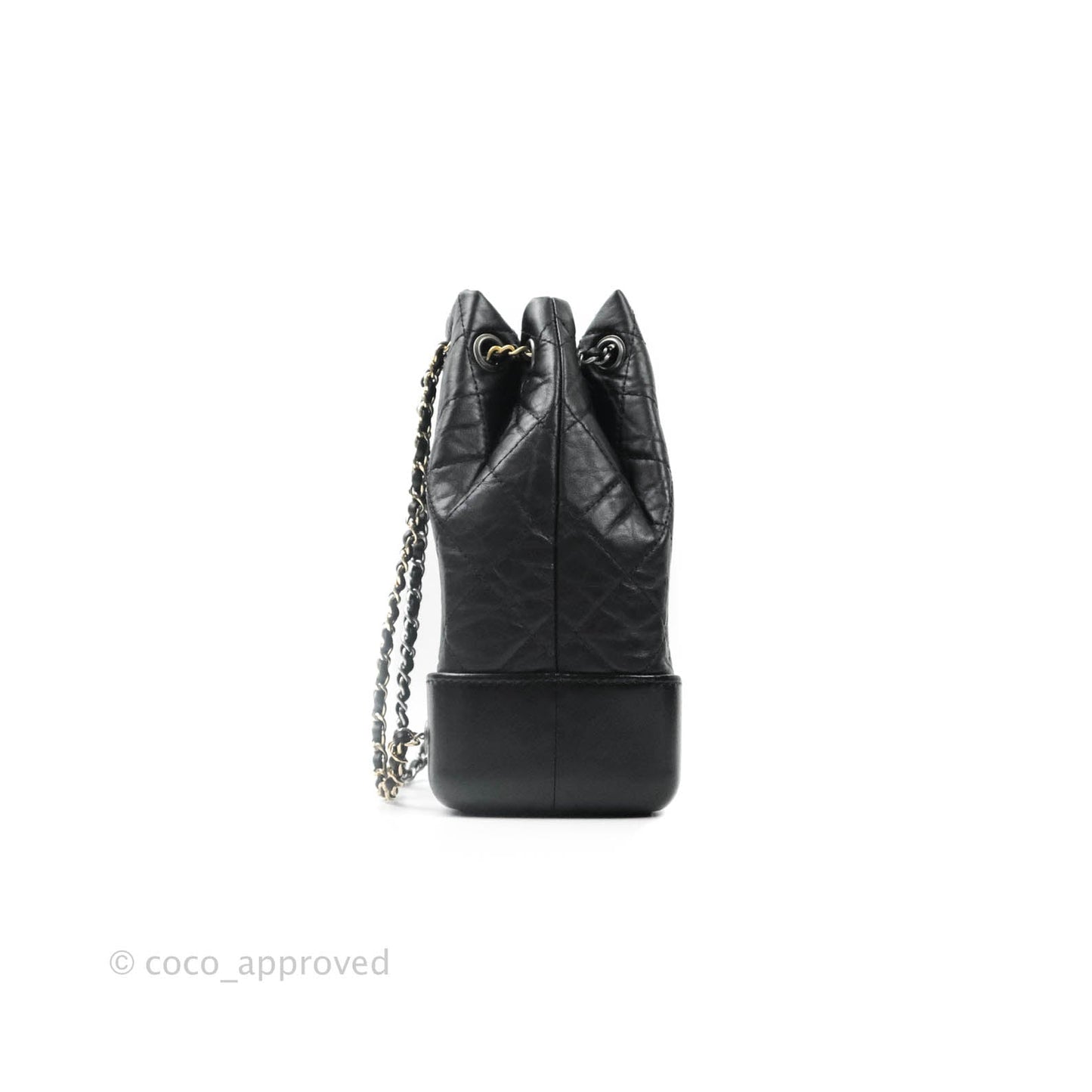 Chanel Small Gabrielle Backpack Black Aged Calfskin