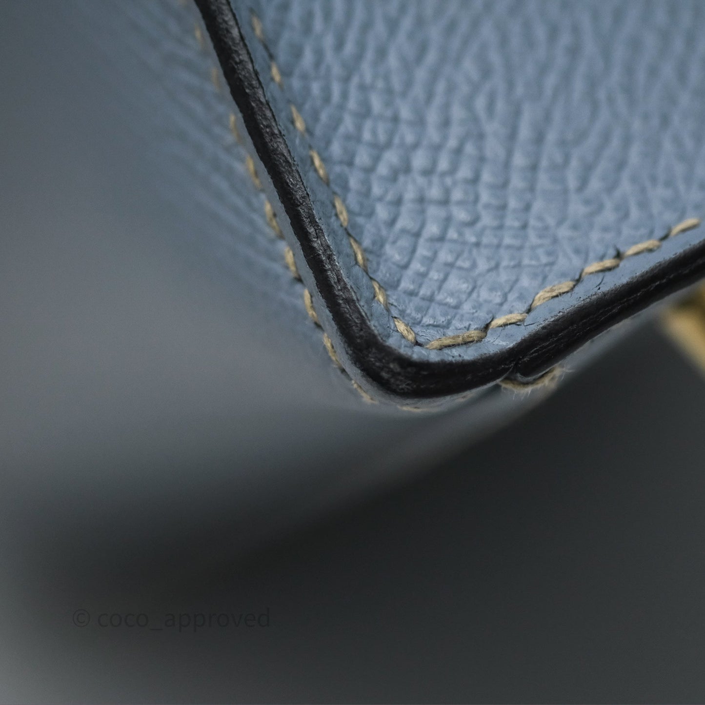 Hermès Kelly II 28 Sellier Bleu Lin J7 Epsom Gold Hardware